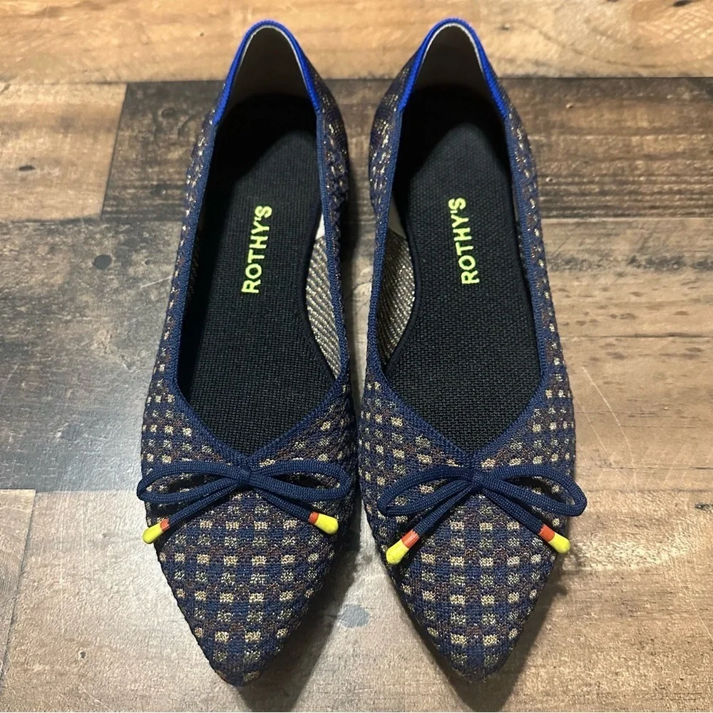 Rothy's The Bow Point Evening Metallic Flat